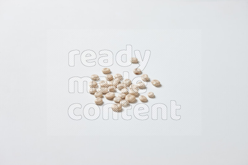 Lupin Beans on white background