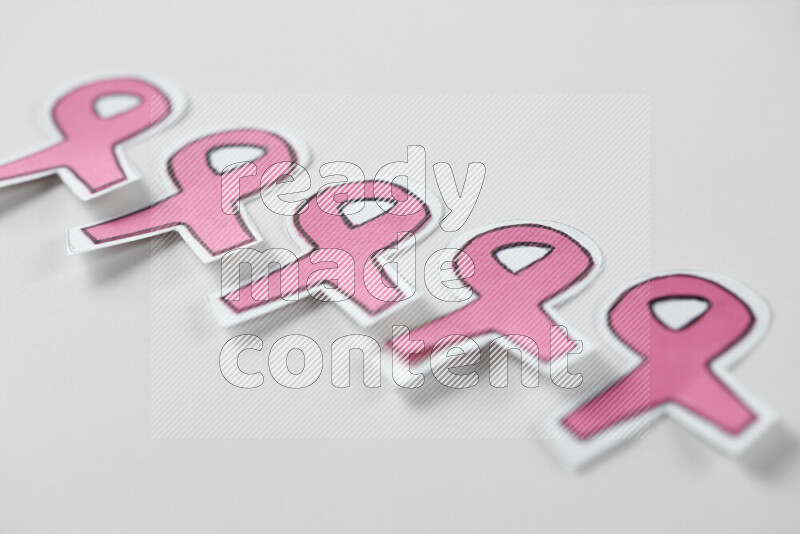 Cancer awareness signs on white background