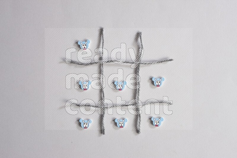 Multicolored buttons placed on grey background