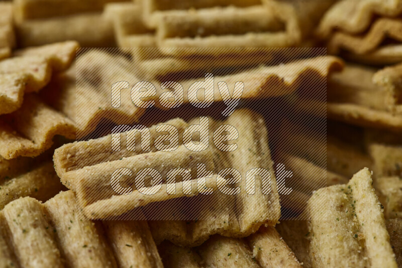 Crackers snacks on white background