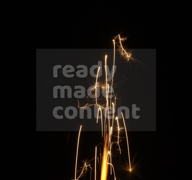 Sparkler candle isolated on black background