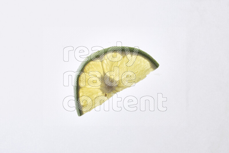 Orange slices on illuminated white background
